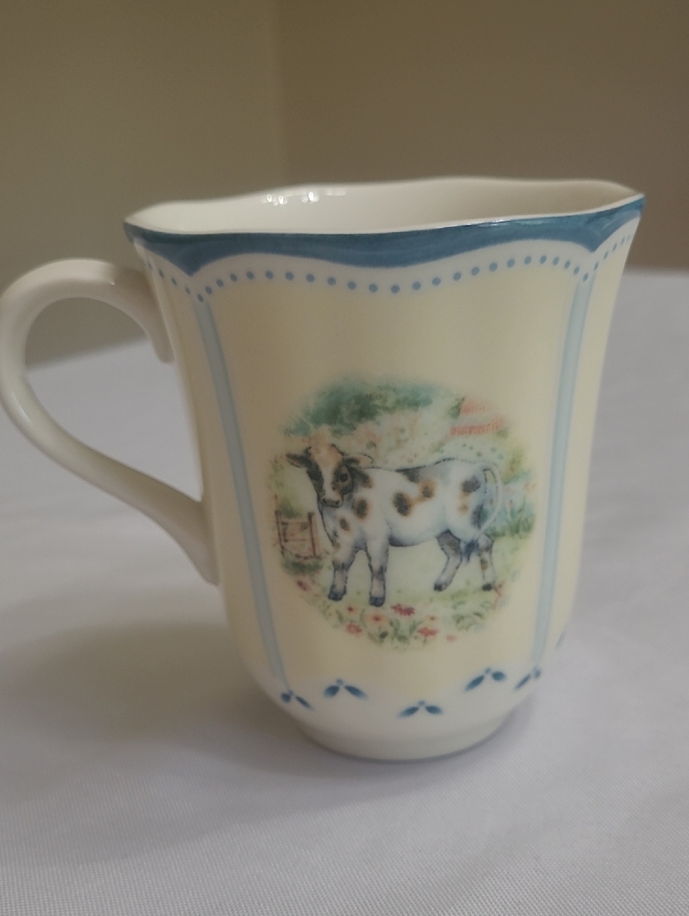 Lenox Provencal Garden Mug Featuring a Cow